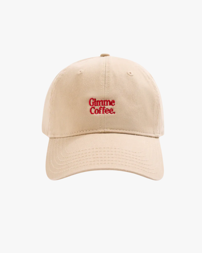 Gimme Coffee Hat (Beige/Red)