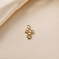 Girl Pendant with Cubic Zirconia in 18K Gold