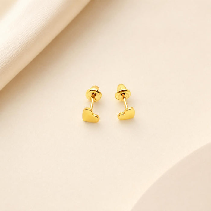 Heart Earrings in 18K Gold