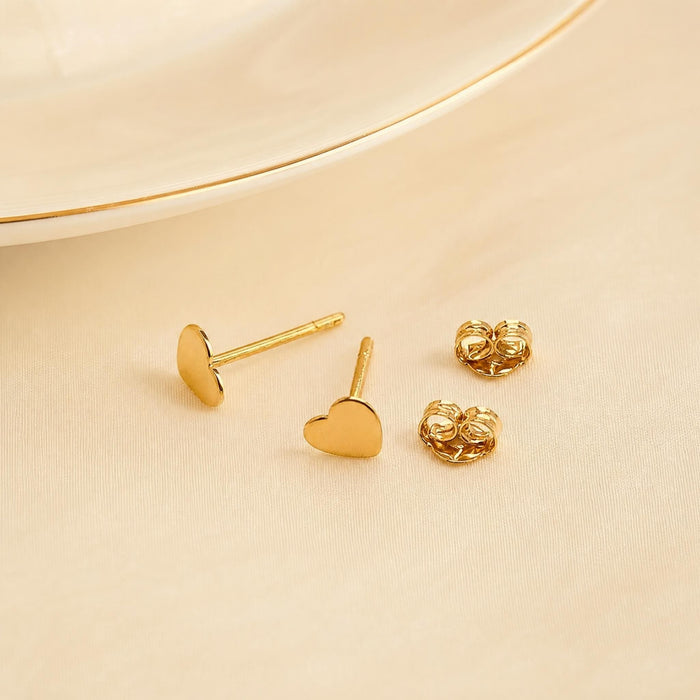 Heart Earrings in 18K Gold