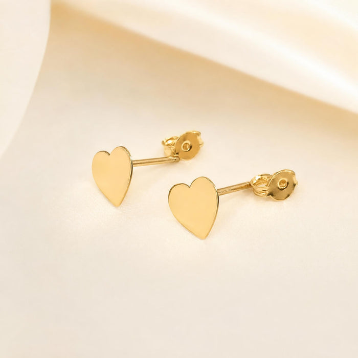 Heart Earrings in 18K Gold