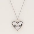 Heart Fashion Necklace in Sterling Silver with Diamond (.04ct)