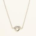 Heart Knot Necklace in Sterling Silver