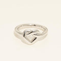 Heart Knot Ring in Sterling Silver