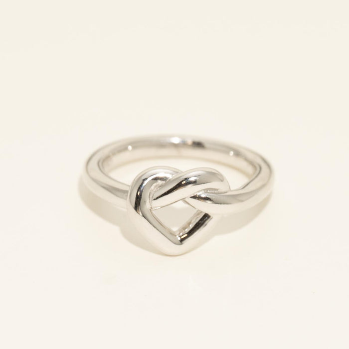 Heart Knot Ring in Sterling Silver