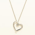 Heart Necklace in Sterling Silver with Diamond (.02ct tw)