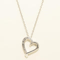 Heart Necklace in Sterling Silver with Diamonds (.03ct tw)