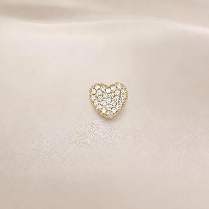 Heart Pendant with Cubic Zirconia in 18K Gold