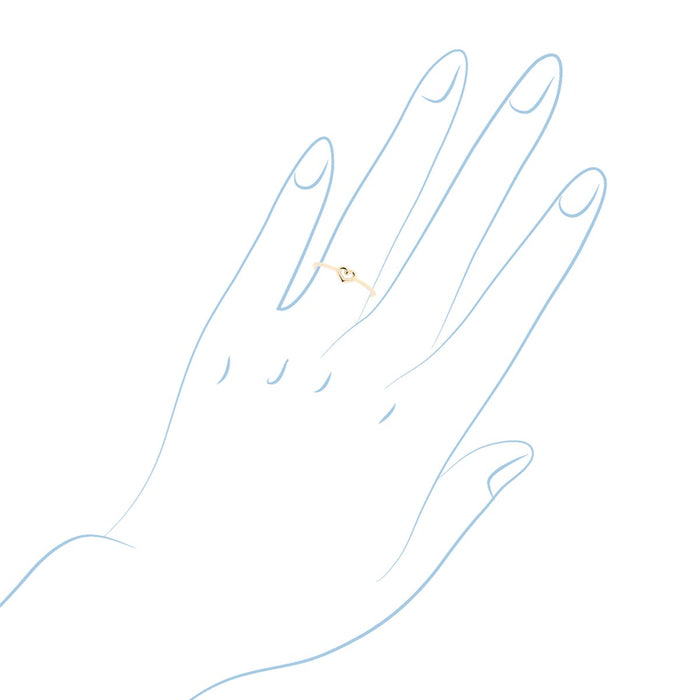 Heart Ring in 14kt Yellow Gold