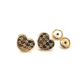 Brinco Coracao com Mini Zirconia - Ricca Jewelry
