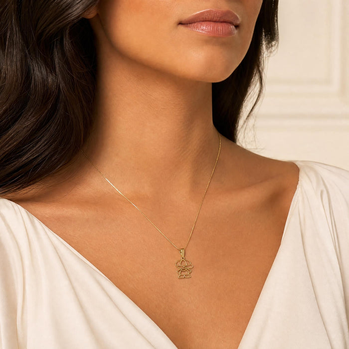 Hollow Boy Pendant in 18K Gold