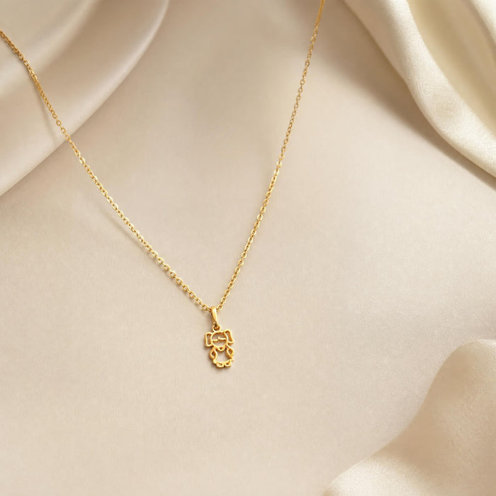 Hollow Girl Pendant in 18K Gold