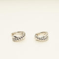 Hoop Earrings in Sterling Silver and 10kt Yellow Gold