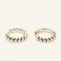 Hoop Earrings in Sterling Silver and 10kt Yellow Gold