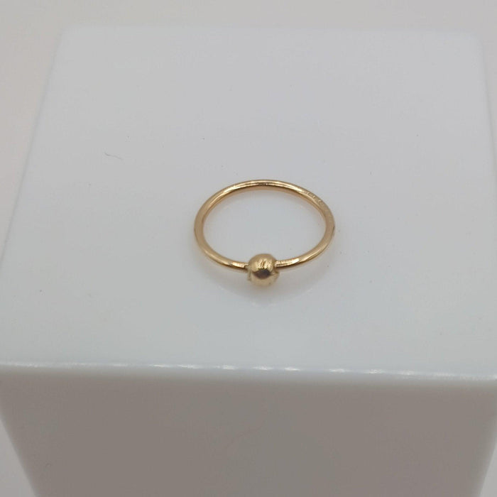 Hoop Piercing with Ball in 18K Gold