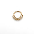 Hoop Piercing with Cubic Zirconia in 18K Gold
