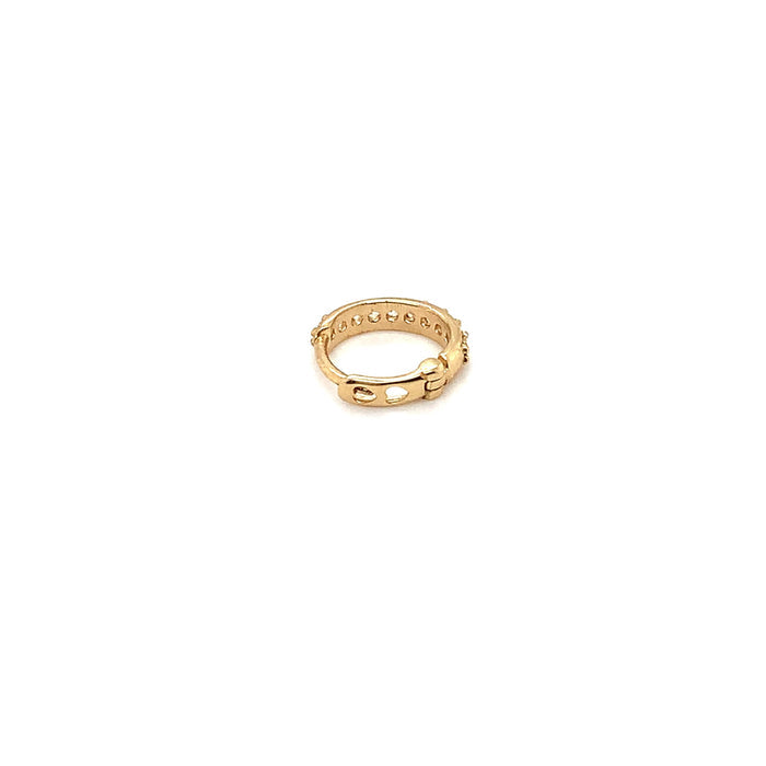 Hoop Piercing with Cubic Zirconia in 18K Gold