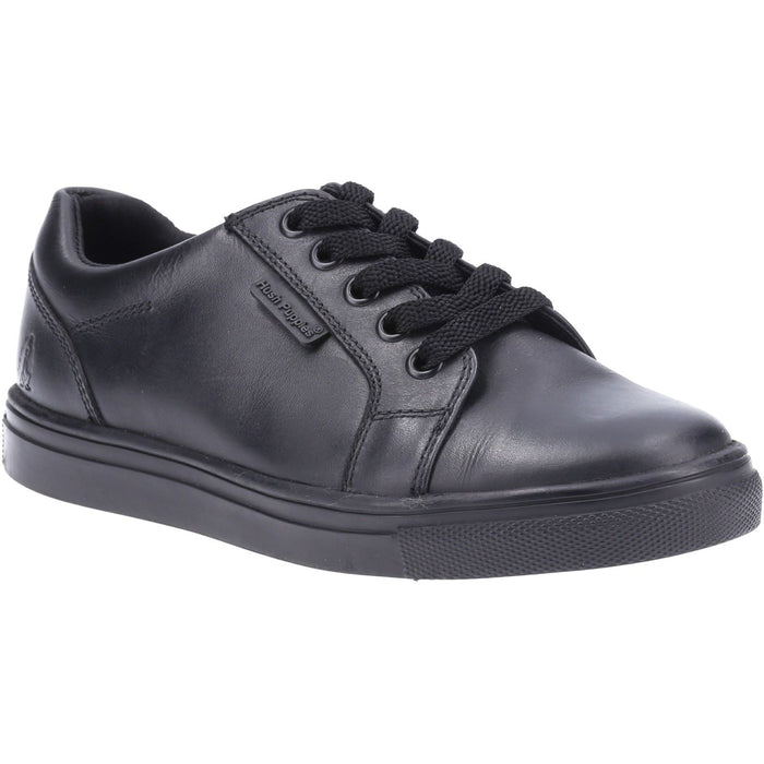 Hush Puppies Sam Senior Leather Black Lace-Up Shoes