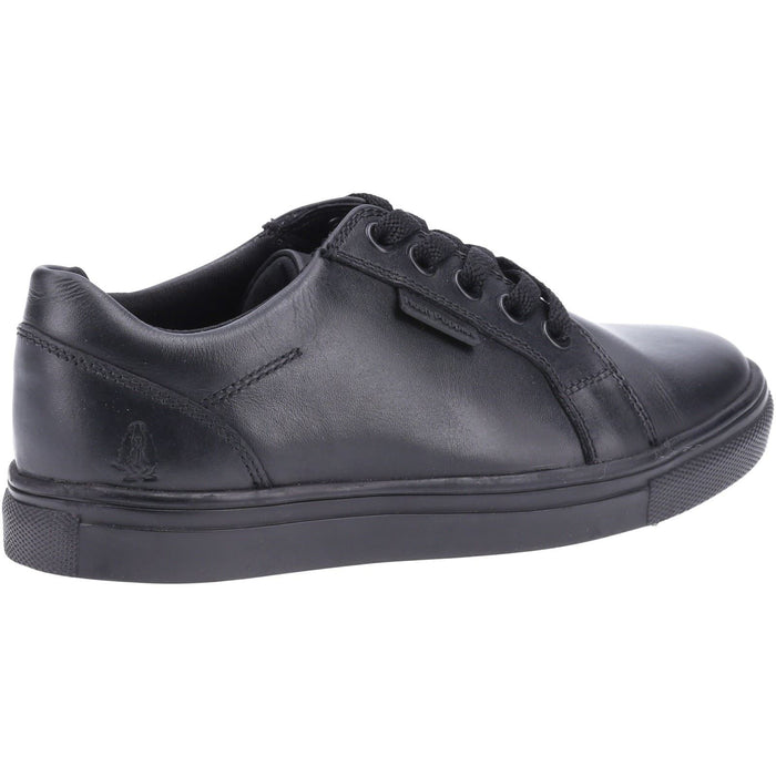 Hush Puppies Sam Senior Leather Black Lace-Up Shoes