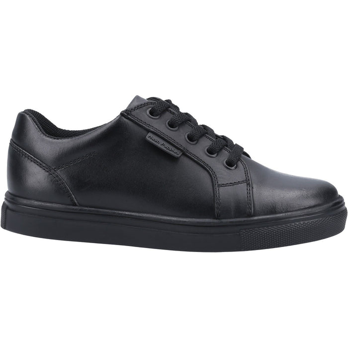 Hush Puppies Sam Senior Leather Black Lace-Up Shoes
