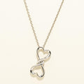 Infinity Heart Necklace in Sterling Silver with Diamonds (.03ct tw)