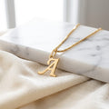 Initial Letter Pendant in 18K Gold
