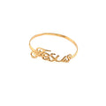 Inscribed Jesus Ring in 18K Gold