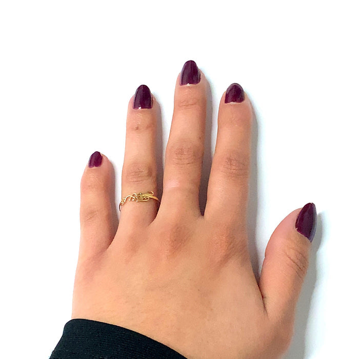 Inscribed Jesus Ring in 18K Gold