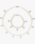Ivory Resin Necklace & Bracelet Set