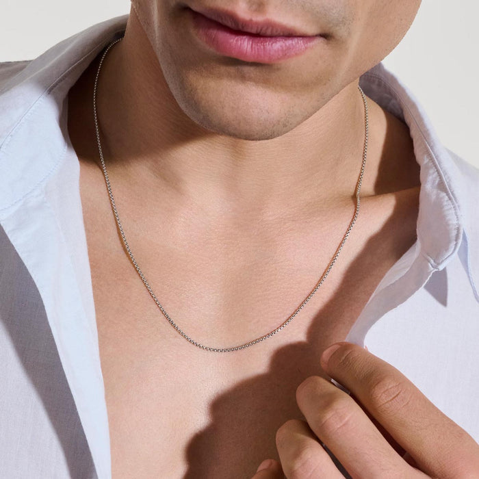 John Hardy Box Chain Necklace in Sterling Silver (22 inches and 1.6mm wide)