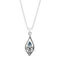 Keith Jack Blue Topaz Guardian Angel Necklace in Sterling Silver