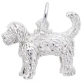 Labradoodle Charm in Sterling Silver