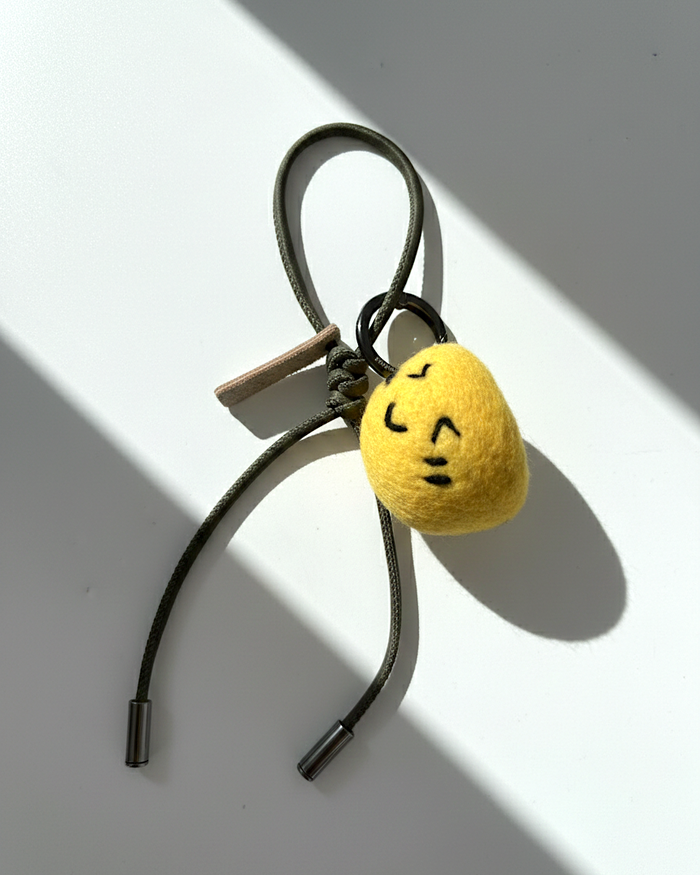 Lemon Wool Bag & Keychain Charm - Woobbi