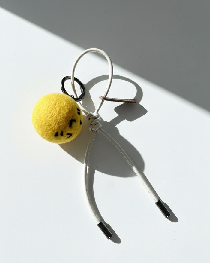 Lemon Wool Bag & Keychain Charm - Woobbi