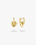 Lisa Puffy Heart Earrings (Mini) - Gold