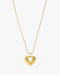 Lisa Puffy Heart Necklace (Gold & Silver)