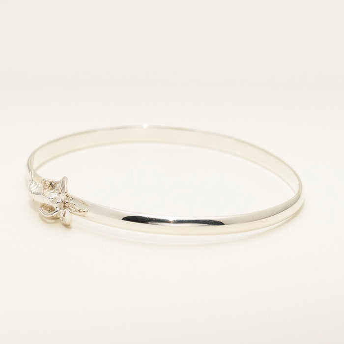 Lobster Bangle Bracelet in Sterling Silver