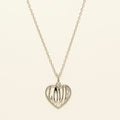 Love Heart Necklace in Sterling Silver with Diamonds (.02ct tw)