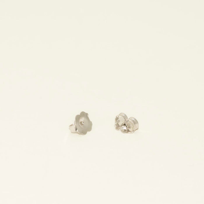 Maine Green Tourmaline Stud Earrings in 14kt White Gold