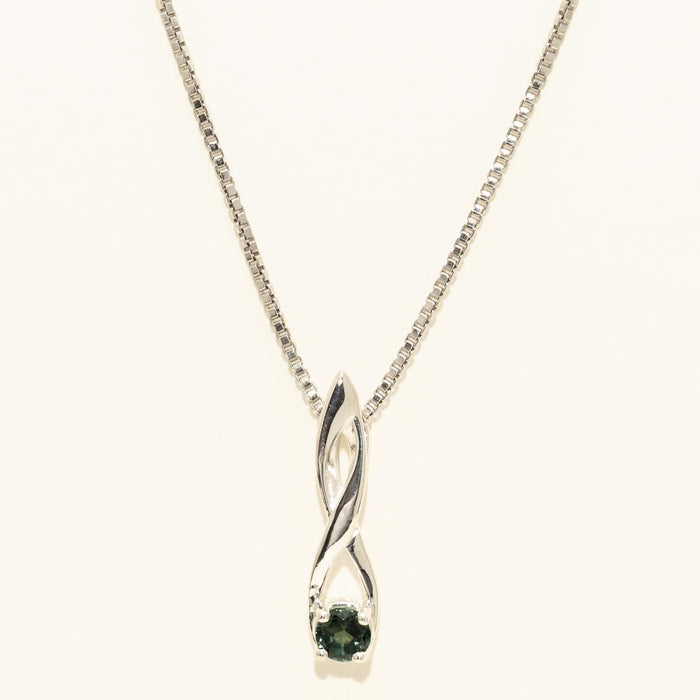 Maine Indicolite Tourmaline Necklace in Sterling Silver