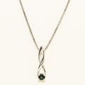 Maine Indicolite Tourmaline Necklace in Sterling Silver