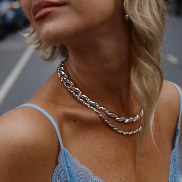 Marquise Necklace (Small) - Silver