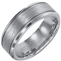 Mens Spun Wedding Band in Tungsten (7.5mm)