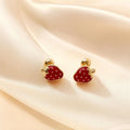 Morango Resinado Earrings in 18K Gold