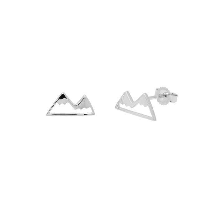 Mountain Stud Earrings in Sterling Silver