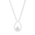 Northern Star Diamond Embrace Collection Necklace in Sterling Silver (1/10ct)