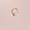 Piercing Nostril para Nariz em Ouro 18k com Zircônia / 18k Gold Nostril Nose Piercing with Zirconia - Ricca Jewelry