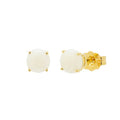 Opal Stud Earrings in 14kt Yellow Gold