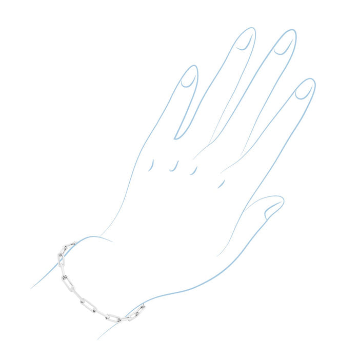 Paperclip Bolo Bracelet in Sterling Silver (9 1/4 inches)