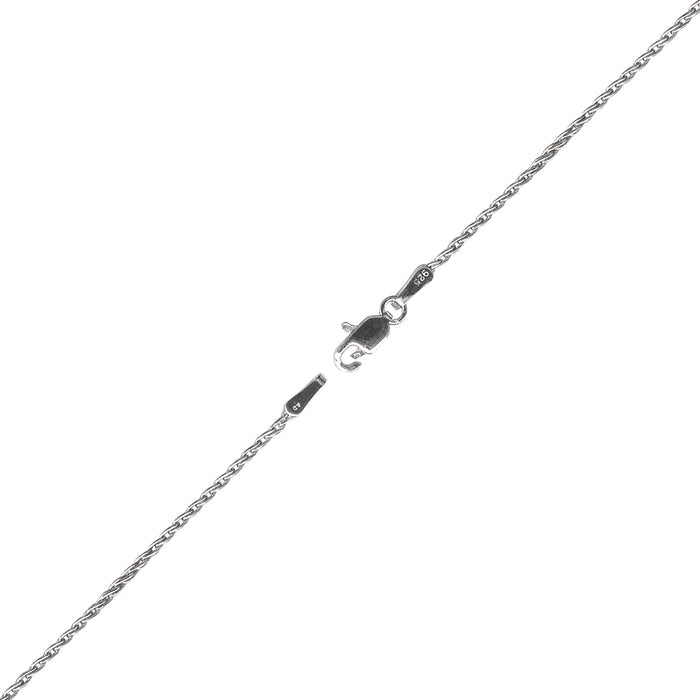 Parisian Wheat Chain in Sterling Silver (16 inches and 1.2mm wide)